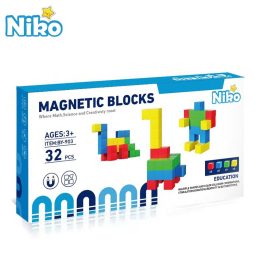 NIKO 32pcs Magnetic Building Blocks Toy Early Educational Toys Magnetic Toys For Kids Toddlers Boys Girls Gifts