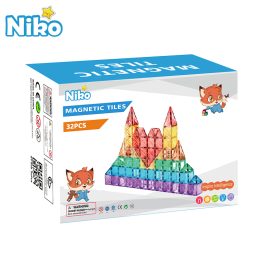NIKO Magnetic Building Blocks Magnetic Tiles Magnetic Stick Toys Big Size Early Educational Toys For Kids Boys Girls Gifts