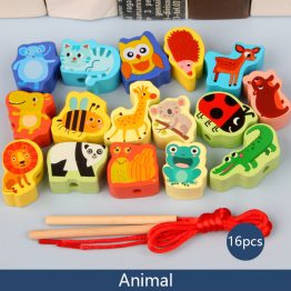 NIKO Early Educational Toys String Beads Toy Rope Threading Toys Montessori Toys ABC Toys For Kids Gifts